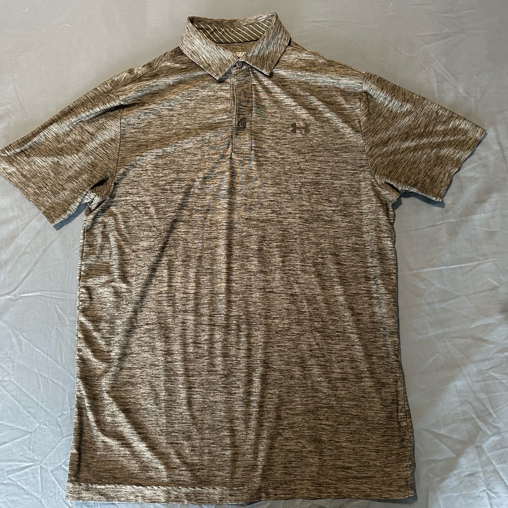 Under Armour Heathered Dark‎ Gray Golf Polo Shirt
